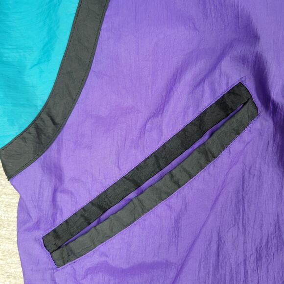 Vtg 80s Gitano Windbreaker Jacket Small Colorblock Nylon Hong Kong Retro - Picture 7 of 13